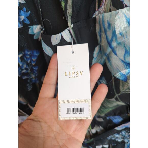 Lipsy Benedicte Floral Halterneck Tiered Dress size 8 NWT - Picture 3 of 7